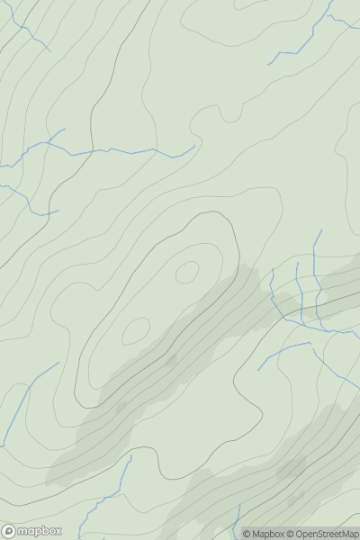 Thumbnail image for Cruim Leacainn showing contour plot for surrounding peak