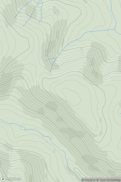 Thumbnail image for Llechwedd Hirgoed showing contour plot for surrounding peak