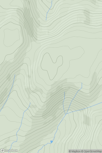 Thumbnail image for Banc Bwlchygarreg West Top (Moel y Llyn East Top) showing contour plot for surrounding peak