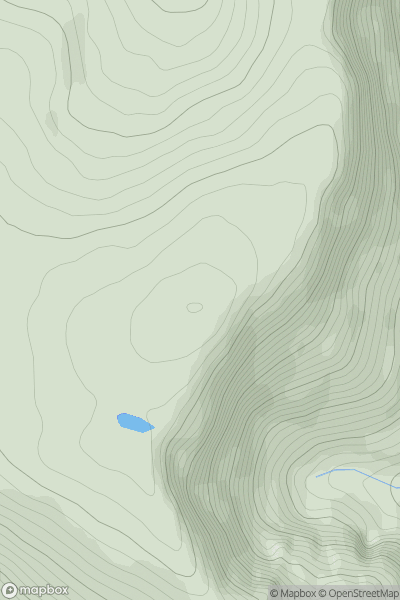 Thumbnail image for Ben Alder showing contour plot for surrounding peak