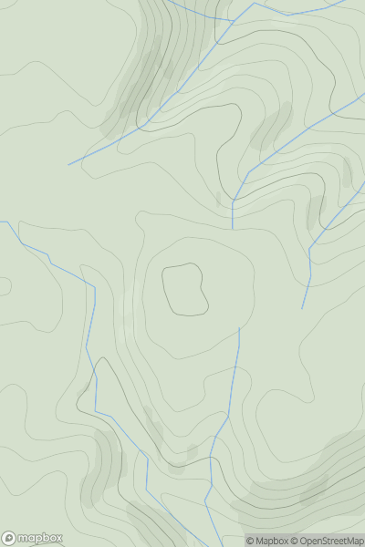 Thumbnail image for Esgair y Maesnant SE Top showing contour plot for surrounding peak