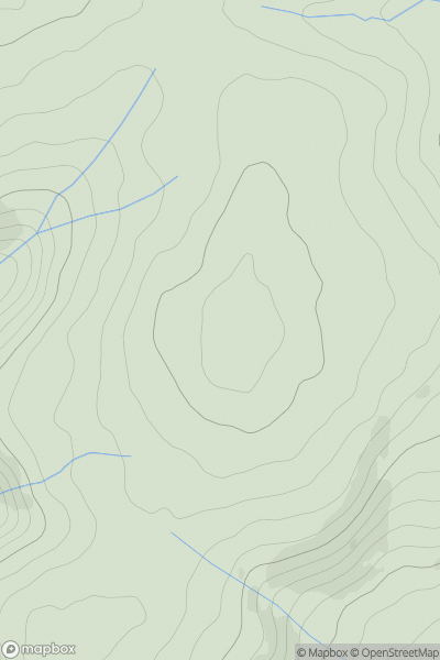 Thumbnail image for Crugyn Llwyd showing contour plot for surrounding peak