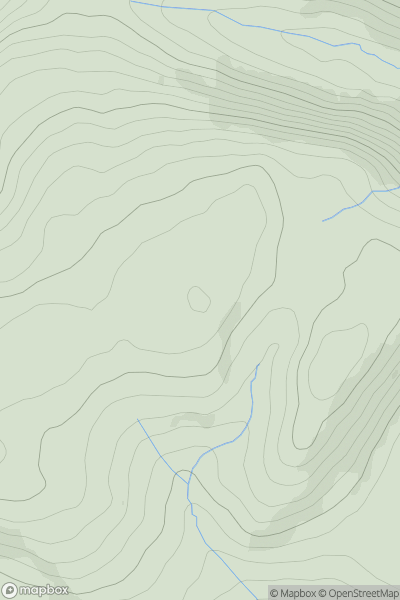 Thumbnail image for Glascwm Hill showing contour plot for surrounding peak