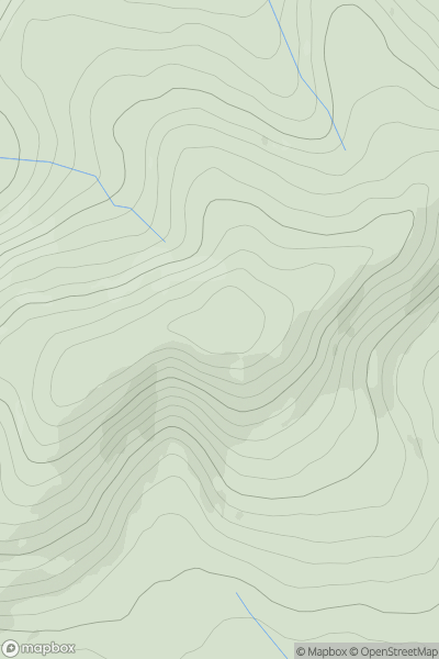 Thumbnail image for Moel Hywel showing contour plot for surrounding peak