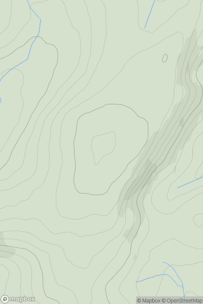 Thumbnail image for Llechwedd Ddu (Carnbwlchcloddiau) showing contour plot for surrounding peak