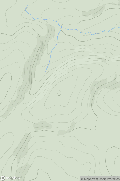 Thumbnail image for Mynydd Tywi East Top showing contour plot for surrounding peak