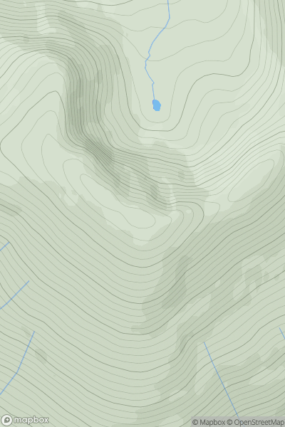 Thumbnail image for Beinn Eibhinn showing contour plot for surrounding peak