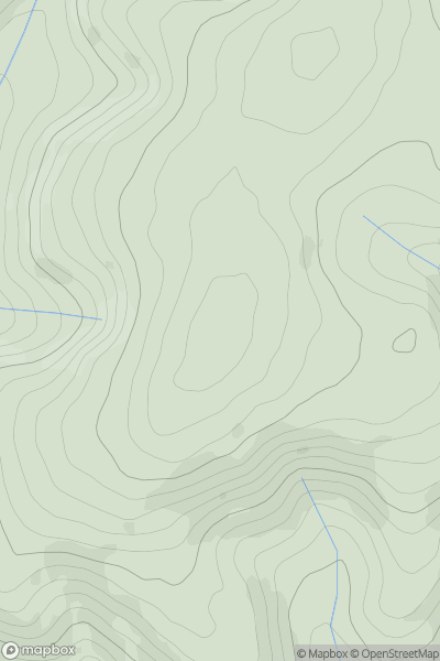 Thumbnail image for Esgair y Llwyn showing contour plot for surrounding peak