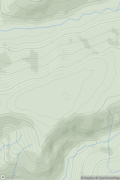 Thumbnail image for Banc Dolwen showing contour plot for surrounding peak