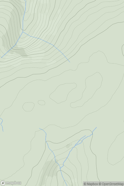 Thumbnail image for Mynydd Trawsnant showing contour plot for surrounding peak