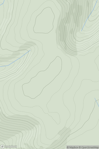 Thumbnail image for Sychnentydd showing contour plot for surrounding peak
