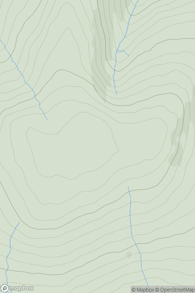 Thumbnail image for Moel Feity showing contour plot for surrounding peak