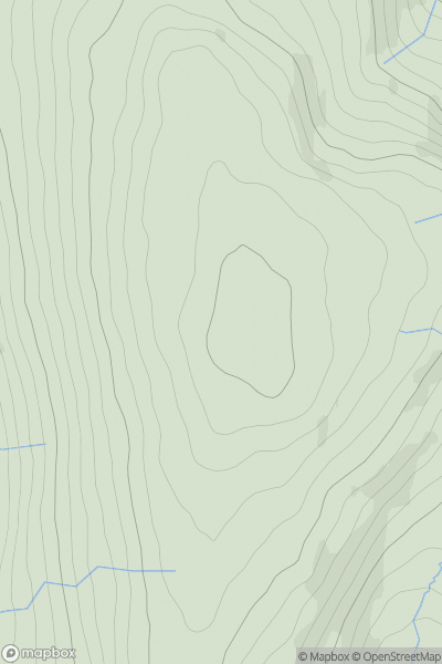 Thumbnail image for Cefn Cul (Waun Leuci) showing contour plot for surrounding peak