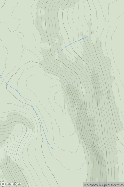 Thumbnail image for Y Domen Fawr showing contour plot for surrounding peak