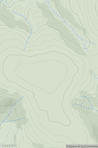 Thumbnail image for Werfa (Mynydd Llangeinwyr) showing contour plot for surrounding peak