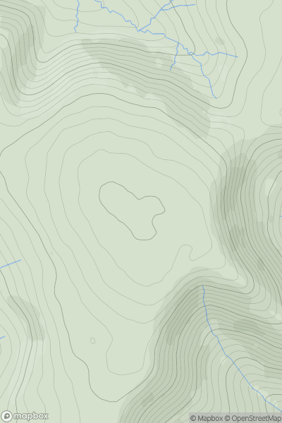 Thumbnail image for Mynydd Caerau showing contour plot for surrounding peak