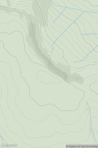 Thumbnail image for Hirwaun Common showing contour plot for surrounding peak