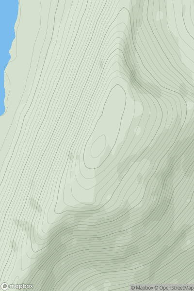 Thumbnail image for Beinn Bheoil showing contour plot for surrounding peak