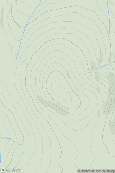 Thumbnail image for Broadhope Hill showing contour plot for surrounding peak