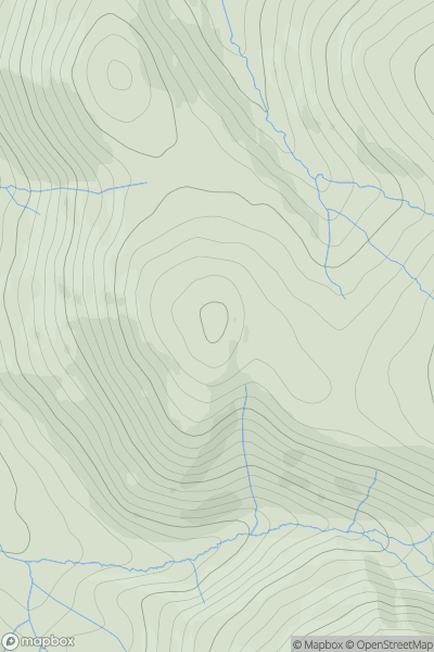 Thumbnail image for Lowthwaite Fell showing contour plot for surrounding peak