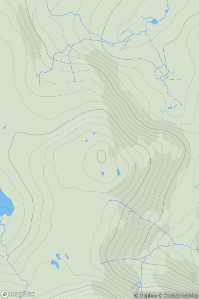 Thumbnail image for Bell Crags (Long Moss) (Blea Tarn Fell) showing contour plot for surrounding peak