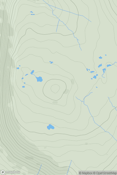 Thumbnail image for Great How - Eskdale Fell showing contour plot for surrounding peak