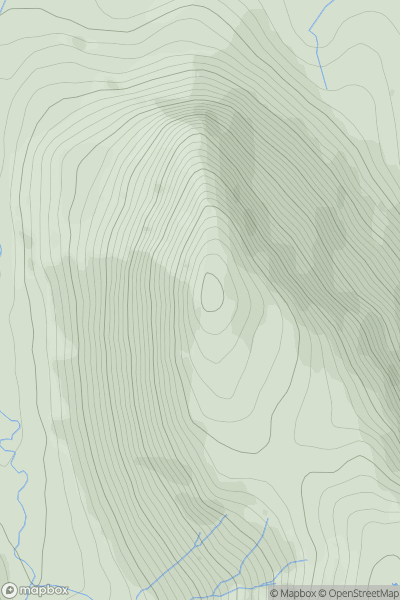 Thumbnail image for Mellbreak North Top showing contour plot for surrounding peak