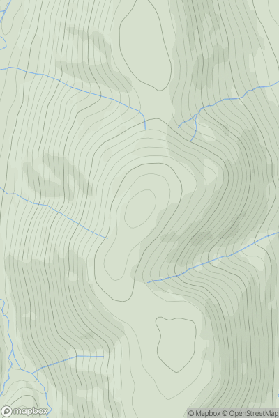 Thumbnail image for Hazelgill Knott showing contour plot for surrounding peak