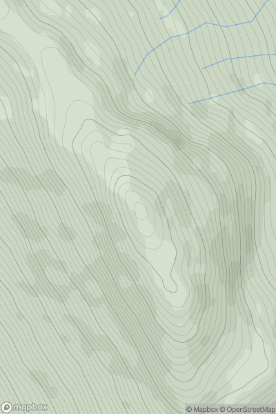 Thumbnail image for Beinn Tulaichean showing contour plot for surrounding peak