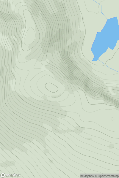 Thumbnail image for Stob Coire Sgriodain South Top showing contour plot for surrounding peak