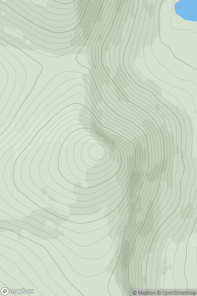 Thumbnail image for Sgor Gaibhre showing contour plot for surrounding peak