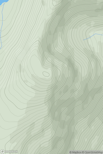 Thumbnail image for Sron Coire na h-Iolaire showing contour plot for surrounding peak