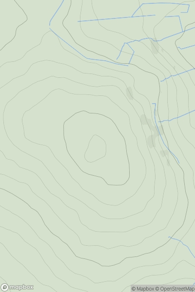 Thumbnail image for North Hessary Tor showing contour plot for surrounding peak