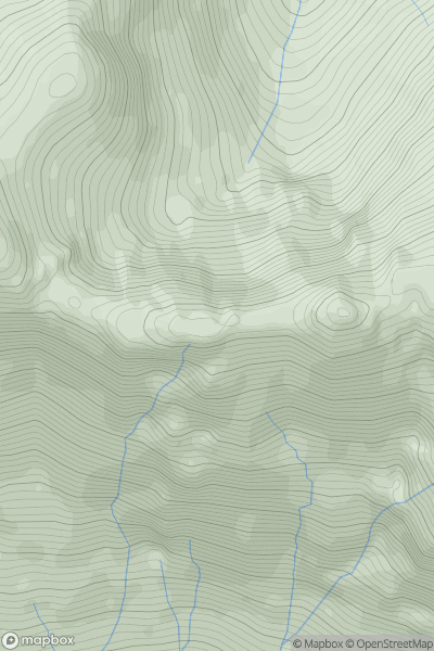 Thumbnail image for Aonach Eagach East Peak showing contour plot for surrounding peak