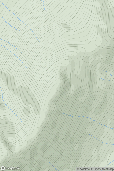 Thumbnail image for Stob Dubh North Top showing contour plot for surrounding peak