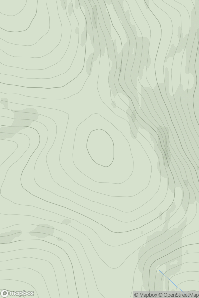 Thumbnail image for Carn an Fhidhleir South Top showing contour plot for surrounding peak