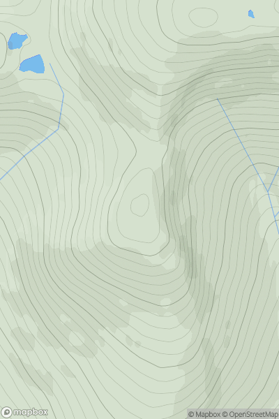 Thumbnail image for Meall Glas Choire showing contour plot for surrounding peak