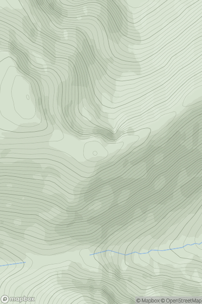 Thumbnail image for Sron a' Choire Ghairbh East Top showing contour plot for surrounding peak