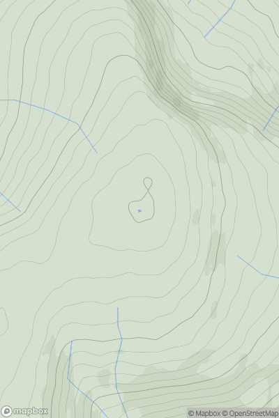 Thumbnail image for Fan Bwlch Chwyth showing contour plot for surrounding peak