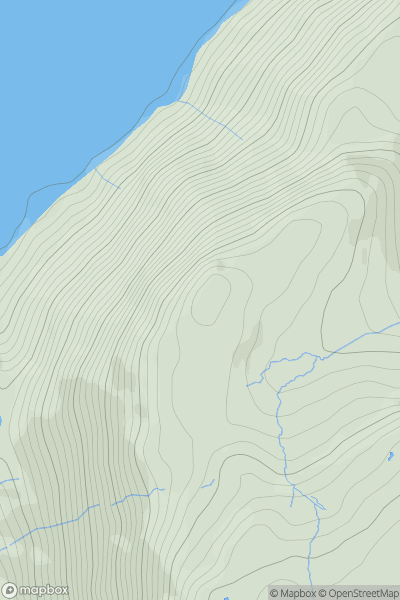 Thumbnail image for Birk Fell (Bleaberry Knott - Birk Fell) showing contour plot for surrounding peak