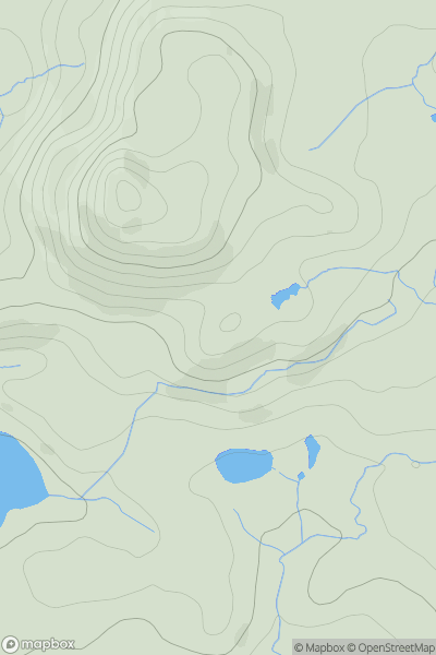 Thumbnail image for Carreg y Foel-gron showing contour plot for surrounding peak