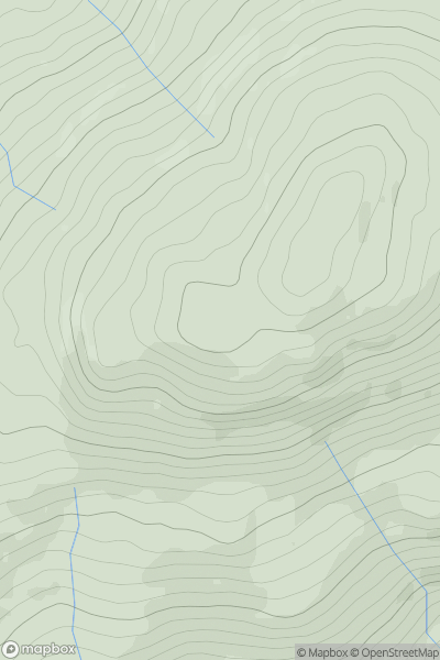 Thumbnail image for Cynefin Bryn Blew (Rhobell Fawr West Top) showing contour plot for surrounding peak