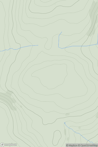Thumbnail image for Glan Fedwen showing contour plot for surrounding peak