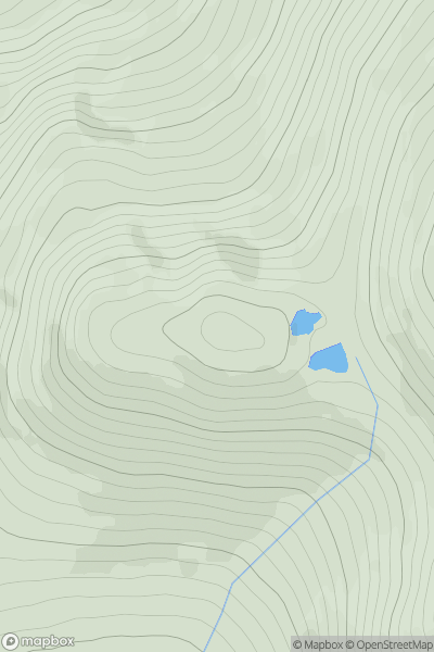 Thumbnail image for Mullach Coire nan Nead showing contour plot for surrounding peak
