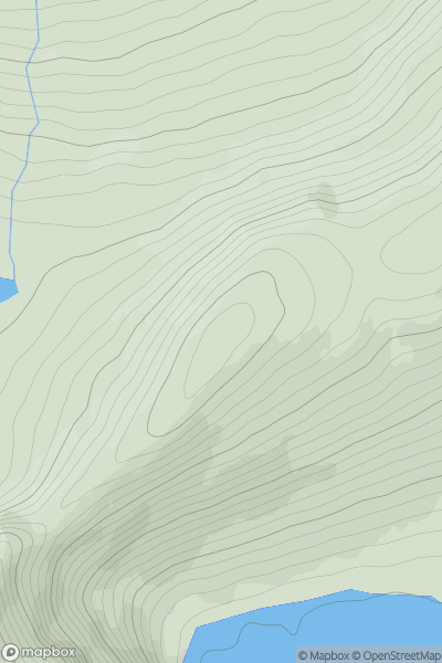 Thumbnail image for Diollaid a' Chairn showing contour plot for surrounding peak