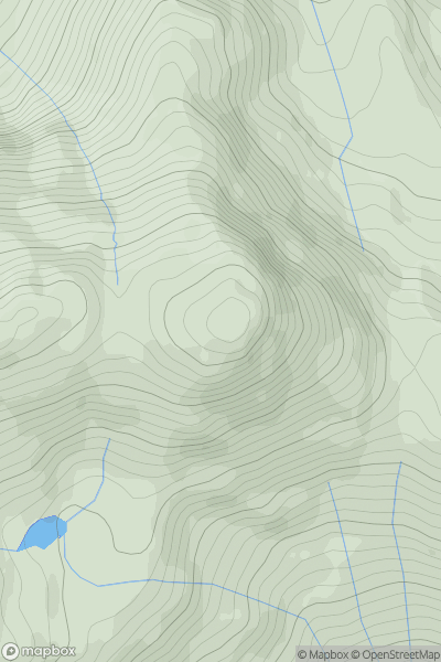 Thumbnail image for Beinn a' Chroin East Top showing contour plot for surrounding peak