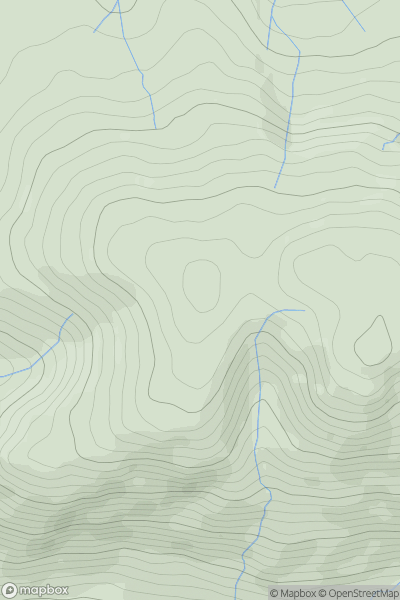 Thumbnail image for Kirk Fell (Lorton) showing contour plot for surrounding peak