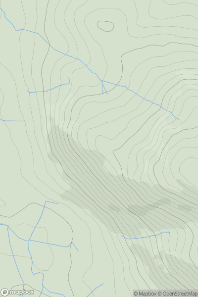 Thumbnail image for Orthwaite Bank showing contour plot for surrounding peak