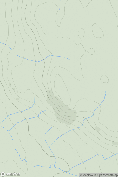 Thumbnail image for Eycott Hill showing contour plot for surrounding peak