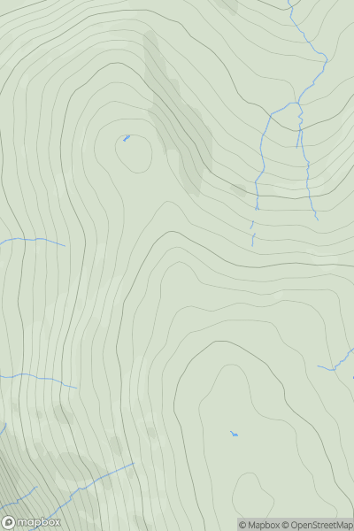 Thumbnail image for Coldbarrow Fell - High Saddle showing contour plot for surrounding peak